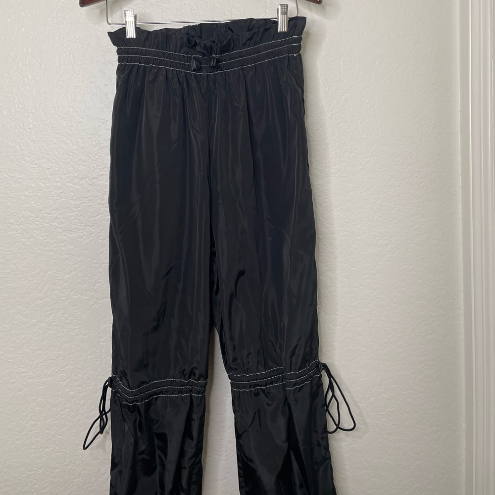 Black Paper bag pants